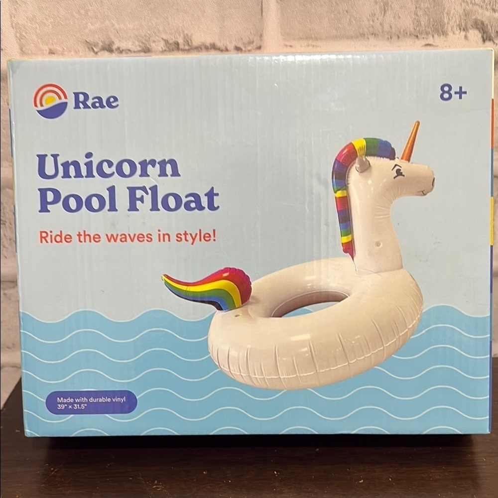 Rae Unicorn Pool beach Float toy- brand new.